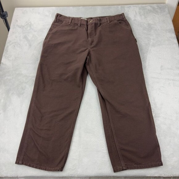 Carhartt Men's Size 44x30 Original Dungaree Fit Brown B11 DKB Workwear Fashion - Picture 1 of 11
